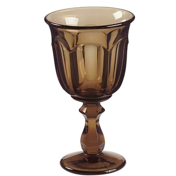 Old Williamsburg Brown by Imperal Glass- Ohio wine glass, USA lot of 4 - Picture 1 of 3